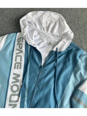Disney Parks Space Mountain Windbreaker Jacket Hooded Zip-Up Small